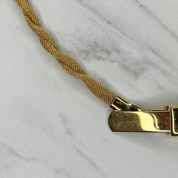 Vintage Gold Twisted Mesh Chain Belt Hook Closure Small (S) โจ - Picture 6 of 11